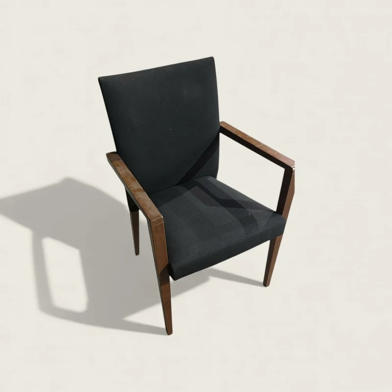 Brunner: Visitors Navy Blue Wooden Side Chair - Refurbished
