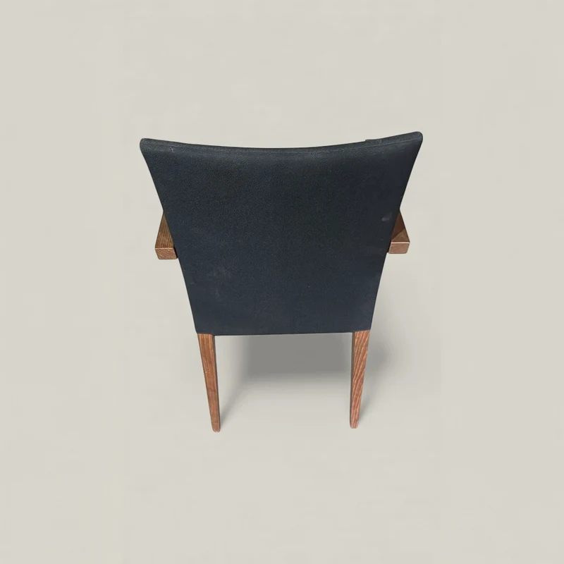 Brunner: Visitors Navy Blue Wooden Side Chair - Refurbished
