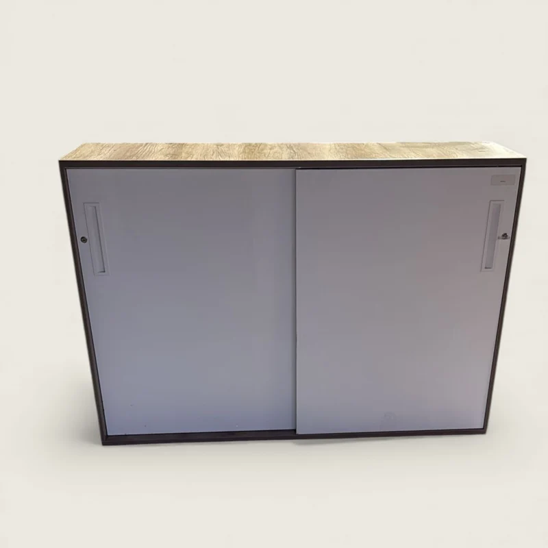 Senator: White Front Credenza - Refurbished