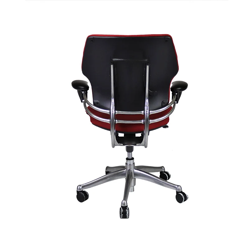 Humanscale: Freedom Task Chair with Aluminium Frame in Red Fabric - Refurbished