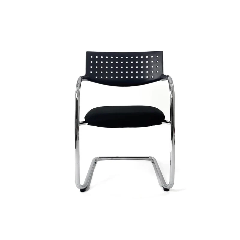 Vitra: VisaVis Meeting Chair in Black Fabric - Refurbished