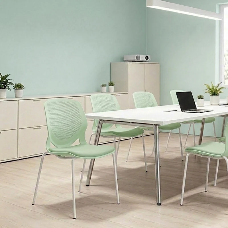Contemporary Scandinavian Back Chair: INS-Style Macaron Desk Chair For Home Office