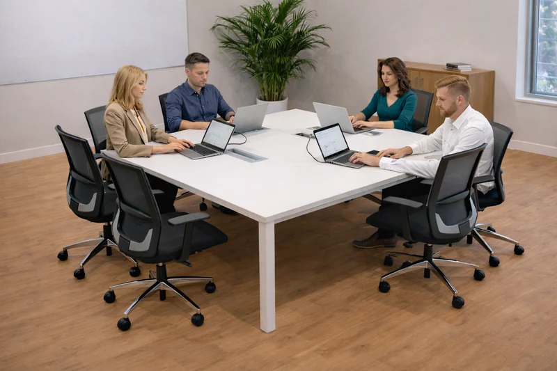 Mercol: Meeting Table (Rectangular, Modular Configuration) - Refurbished