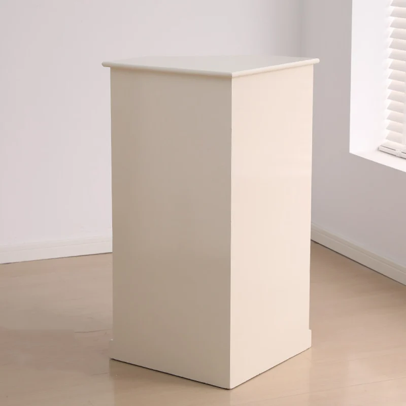 Traditional Chinese Rectangular Paulownia Wood Corner Storage Cabinet 1-Drawer For Living Room