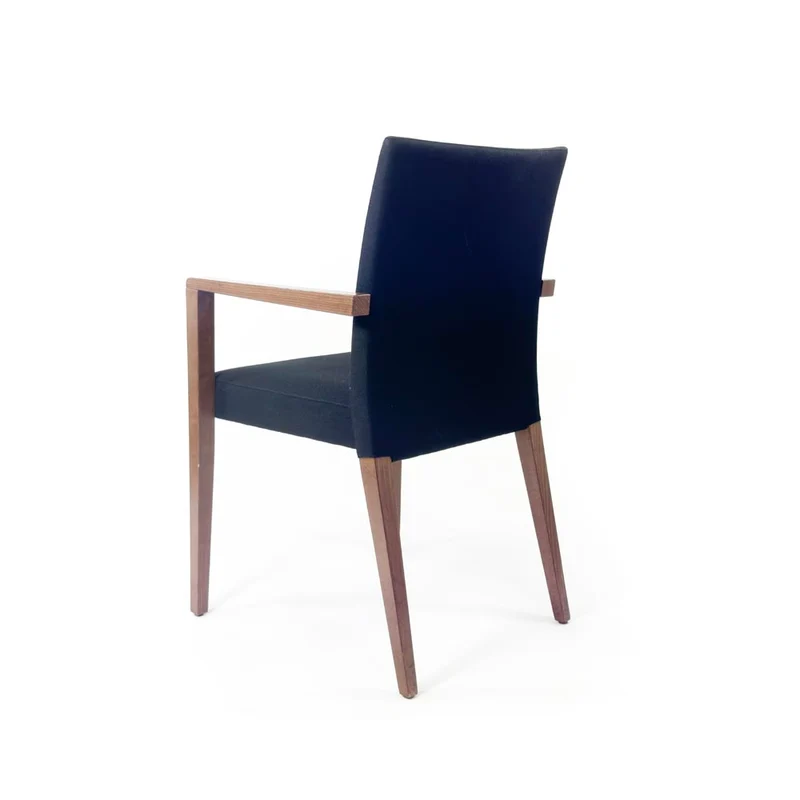 Lesro: Visitors Chair In Navy Blue Fabric - Refurbished