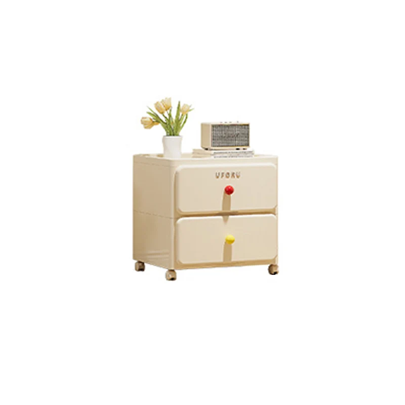 Modern Minimalist Integrated Rectangular PP Movable Multi-Layer Storage Cabinet 2/3/4-Drawer For Bedroom