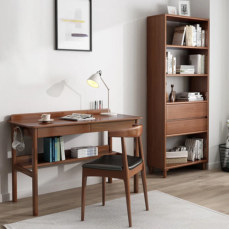 Modern Minimalist Rubber Wood Plywood Rectangular Cylindrical Storage Cabinet With 2 Drawers For Living Room