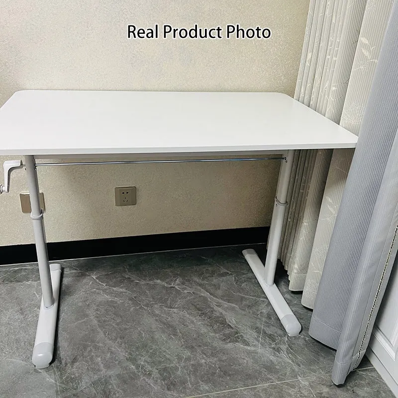 Modern Minimalist Engineered Wood Carbon Steel Rounded Rectangular Kids Study Desk With 1-Tier For Bedroom
