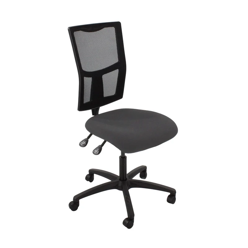 Saxen: Ergo 2 Task Chair Without Arms in Grey Fabric - Refurbished