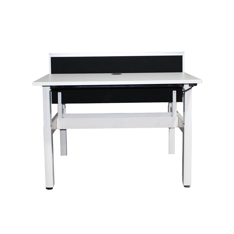 Elite: Progress Back to Back Manual Height Adjustable Desk with Black Screen - Refurbished