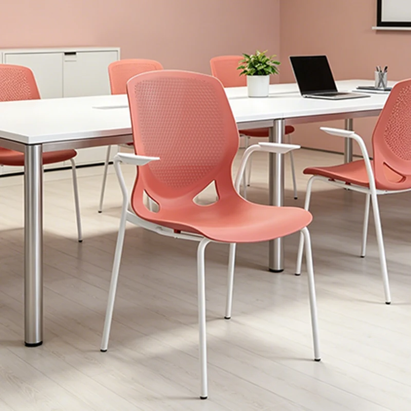 Scandinavian Colorful Desk Chair: Contemporary Ergonomic Back Chair For Home Office
