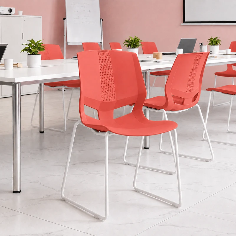 INS-Style Macaron Desk Chair: Scandinavian Training Chair - Minimalist Back Chair For Home Office