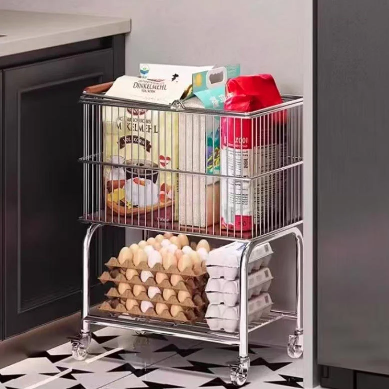 Modern Minimalist Carbon Steel MDF Rectangular Removable Movable Storage Shelf 2-Tier For Bedroom & Living Room
