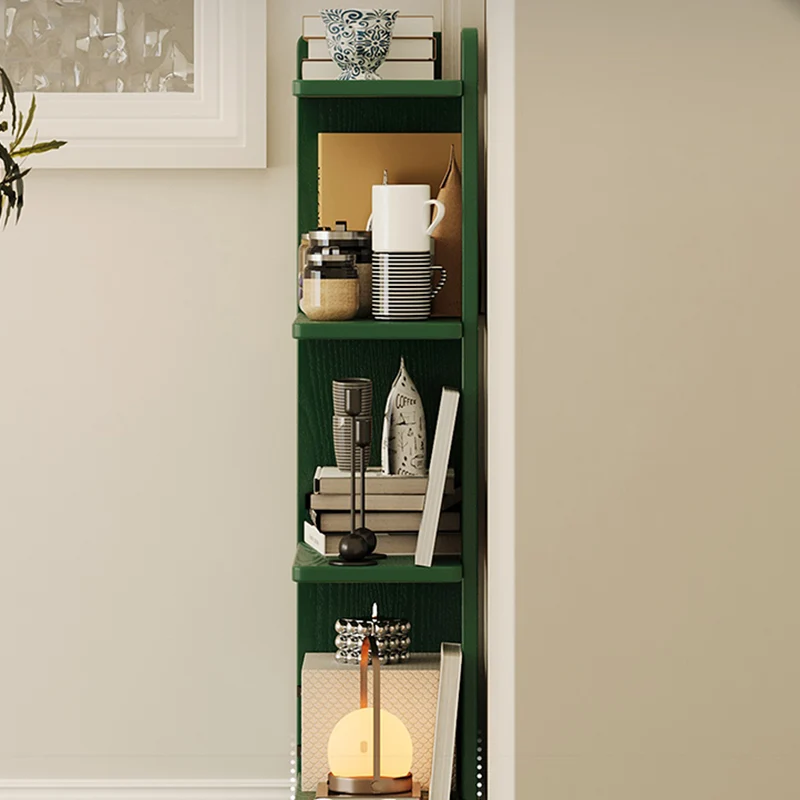 Modern Minimalist Rubberwood Rectangular Space-Saving Display Rack 4-Layer For Living Room & Study