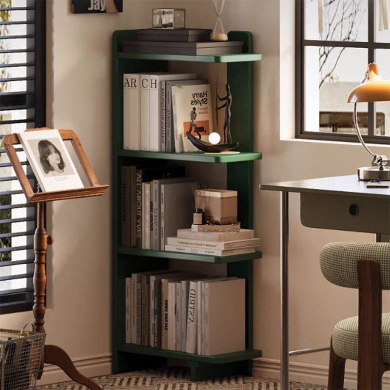 Modern Minimalist Rubberwood Rectangular Space-Saving Display Rack 4-Layer For Living Room & Study