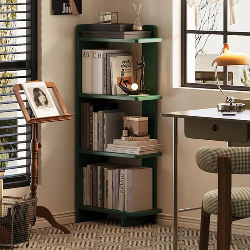 Modern Minimalist Rubberwood Rectangular Space-Saving Display Rack 4-Layer For Living Room & Study
