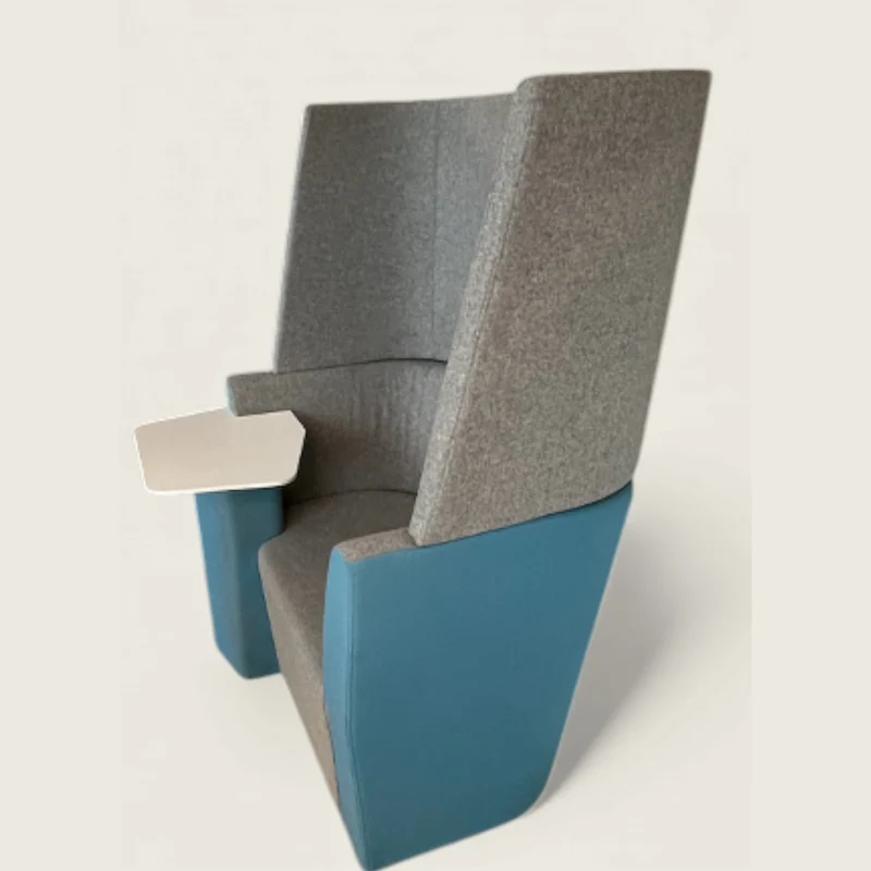 Orangebox: Grey and Dark Green Away From The Desk (AFTD) High-Back Sofa - Refurbished