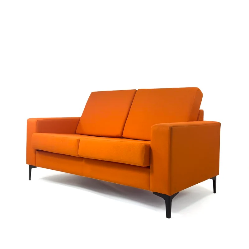 Pledge: Target Two Seater Sofa In Orange Fabric - Refurbished