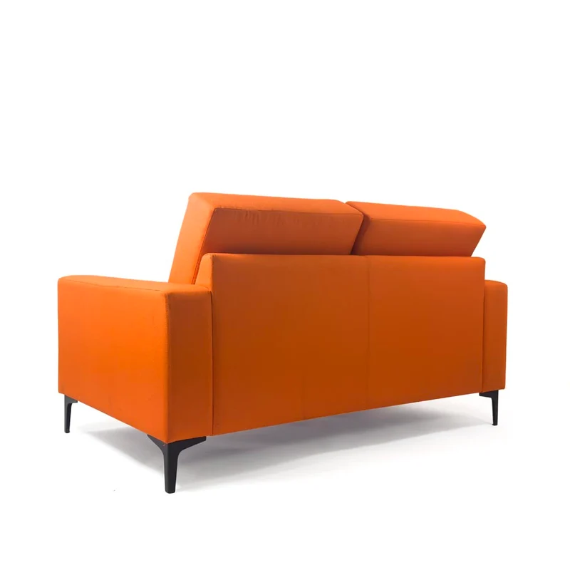 Pledge: Target Two Seater Sofa In Orange Fabric - Refurbished