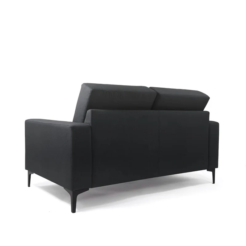 Pledge: Target Two Seater Sofa In Black Fabric - Refurbished