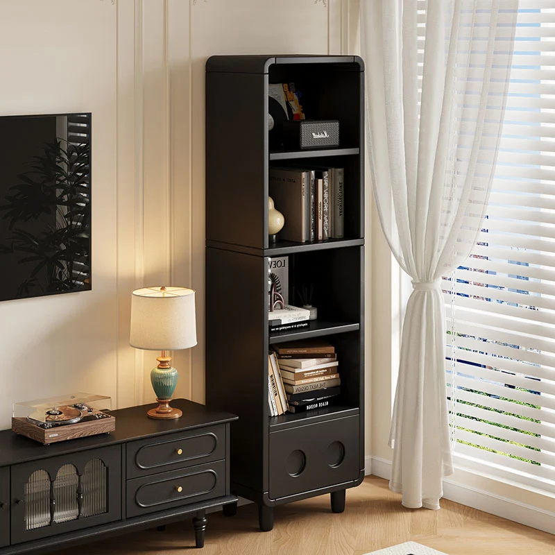 Contemporary Nordic Rectangular Arc Edge Ecological Board Plywood Display Storage Cabinet 3/4/5-Tier For Living Room