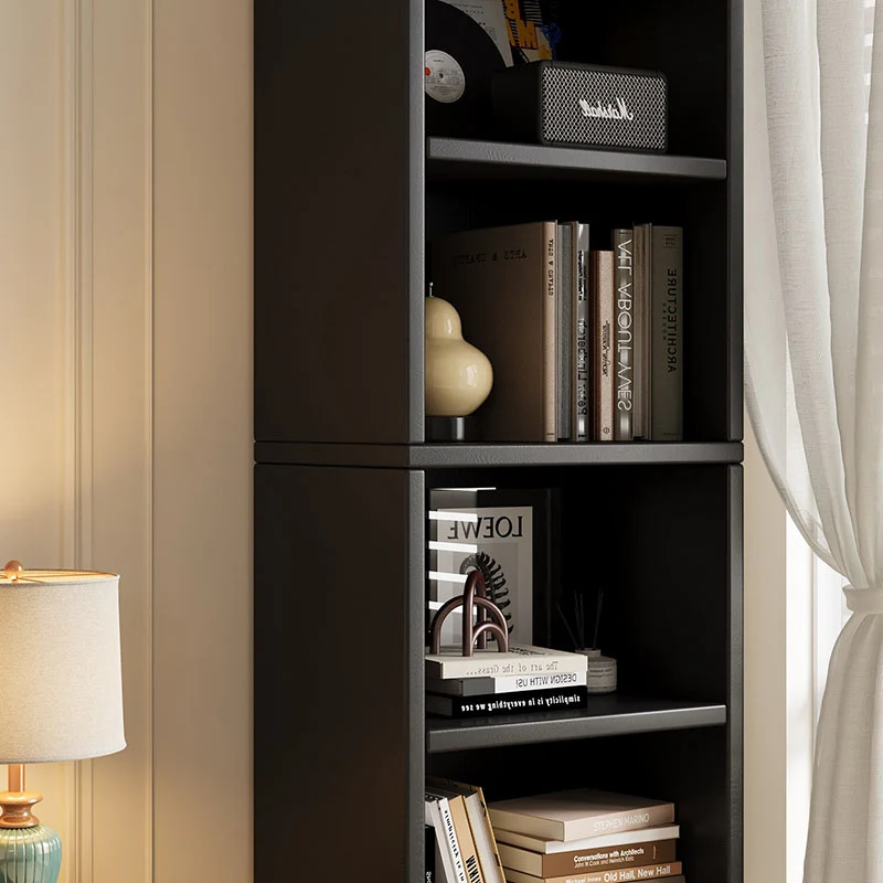 Contemporary Nordic Rectangular Arc Edge Ecological Board Plywood Display Storage Cabinet 3/4/5-Tier For Living Room