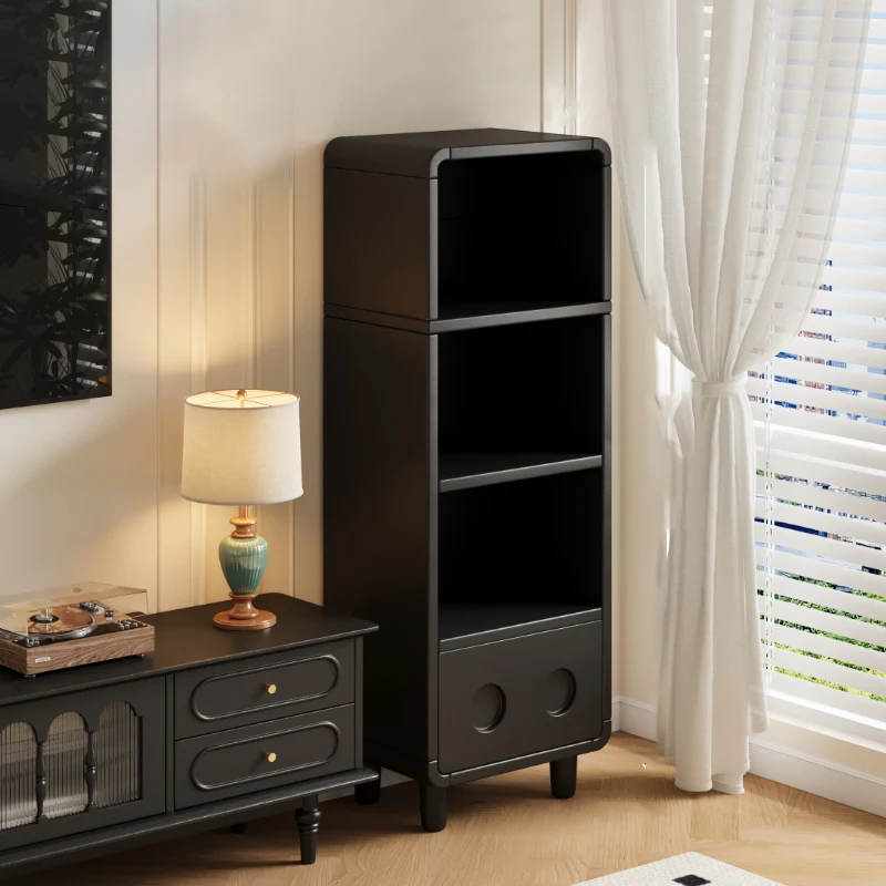 Contemporary Nordic Rectangular Arc Edge Ecological Board Plywood Display Storage Cabinet 3/4/5-Tier For Living Room