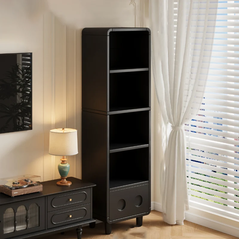 Contemporary Nordic Rectangular Arc Edge Ecological Board Plywood Display Storage Cabinet 3/4/5-Tier For Living Room