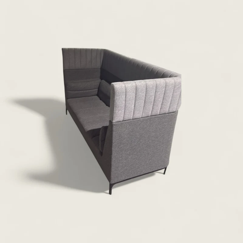 Allermuir: Haven High-Back Gray Booth - Refurbished