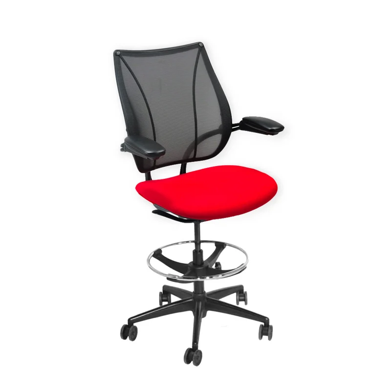 Humanscale: Liberty Draughtsman Chair in Red Fabric - Refurbished