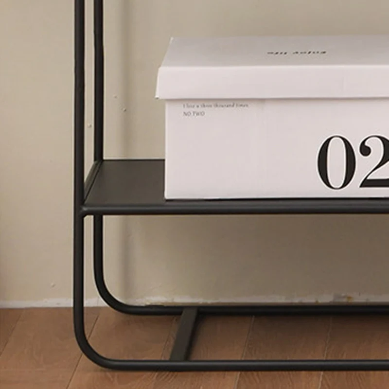 Contemporary Industrial Rectangular Iron Space-Saving Entryway Console Table 2-Layer For Hallway