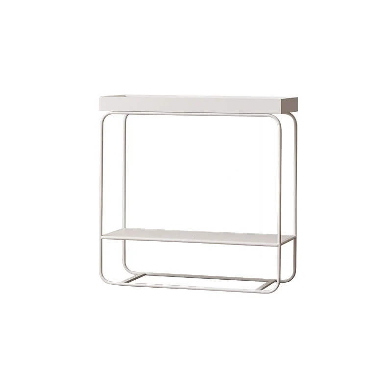 Contemporary Industrial Rectangular Iron Space-Saving Entryway Console Table 2-Layer For Hallway