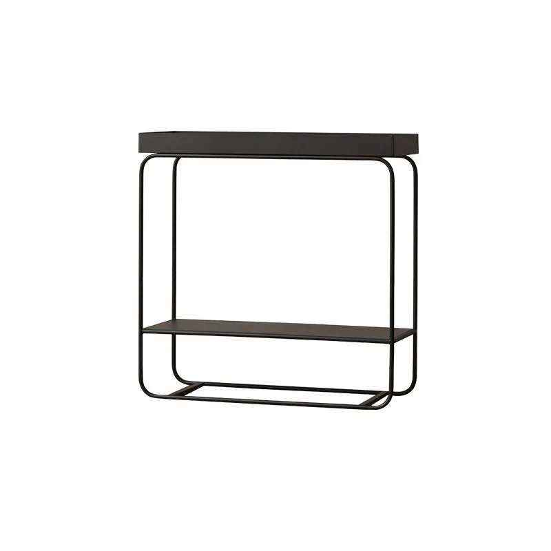 Contemporary Industrial Rectangular Iron Space-Saving Entryway Console Table 2-Layer For Hallway