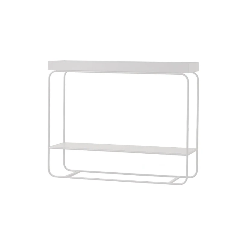 Contemporary Industrial Rectangular Iron Space-Saving Entryway Console Table 2-Layer For Hallway