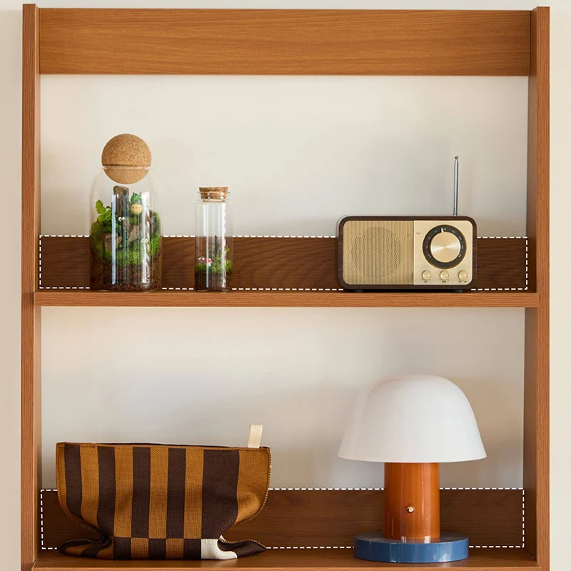 Modern Minimalist Trapezoid Plywood Floor-Standing Display Rack 4-Tier For Living Room