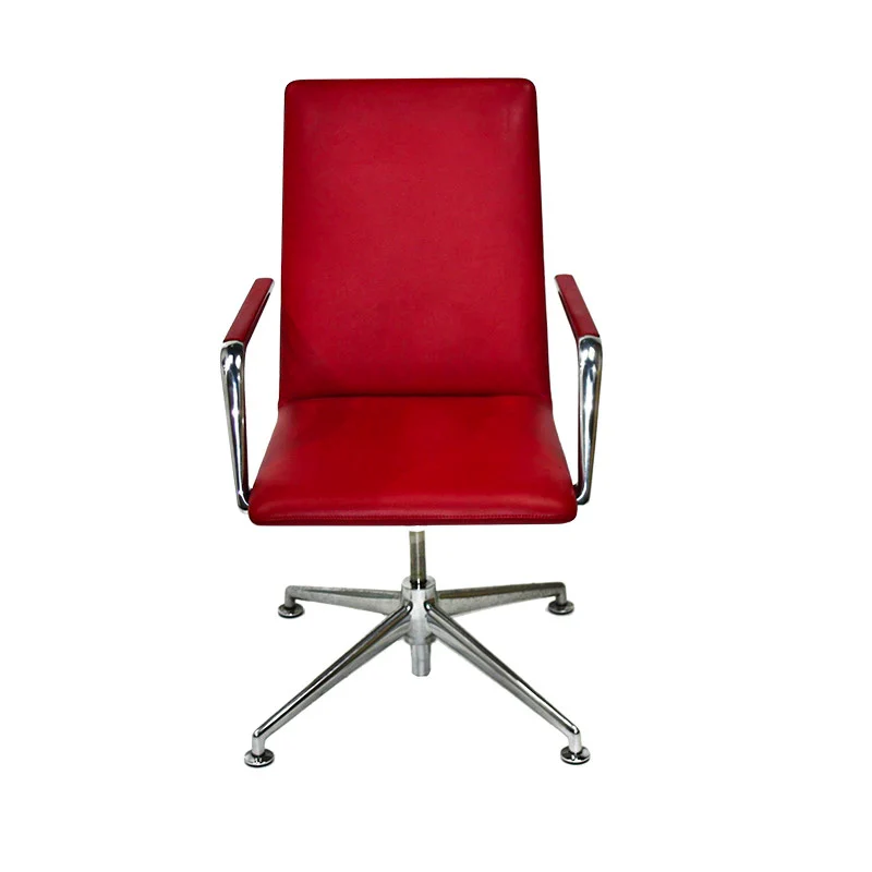 Brunner: Finasoft Medium Back Meeting Chair in Red Leather - Refurbished