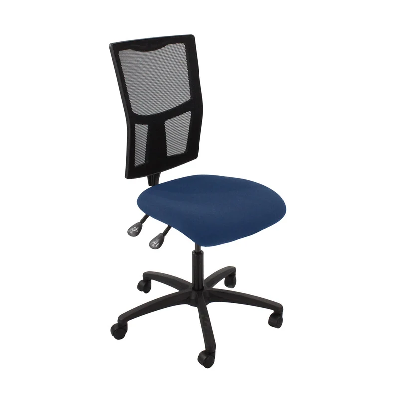 Saxen: Ergo 2 Task Chair Without Arms in Blue Fabric - Refurbished