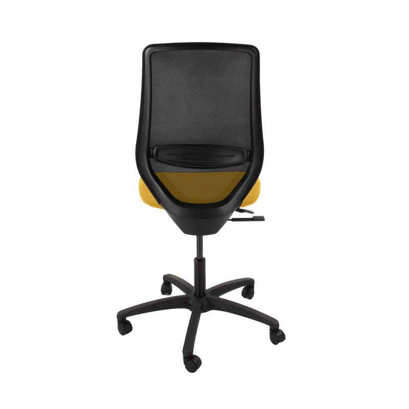 Saxen: Scudo Task Chair with Yellow Fabric Seat Without Arms - Refurbished