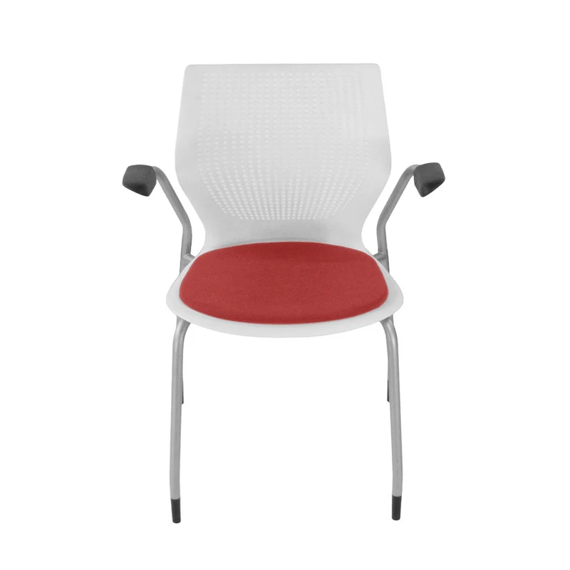 Knoll: Multigeneration Meeting Chair in Red Fabric - Refurbished