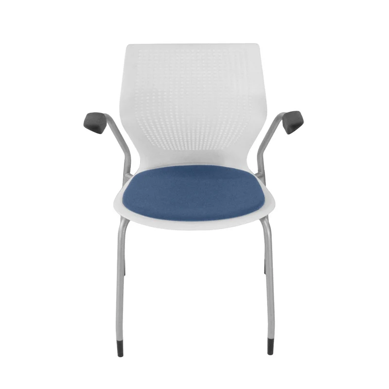 Knoll: Multigeneration Meeting Chair in Blue Fabric - Refurbished