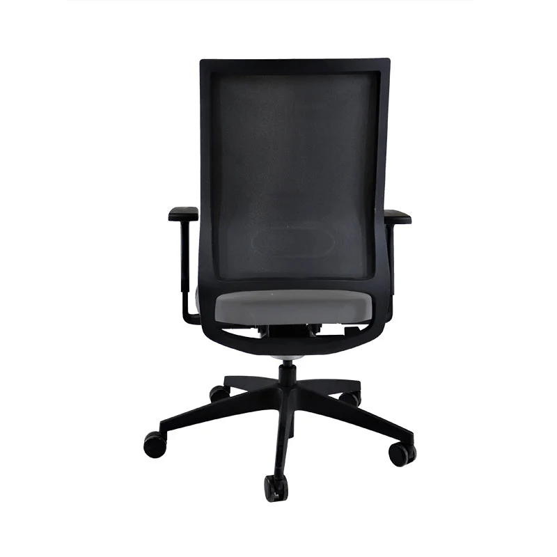 Sedus: Quarterback Task Chair in Grey Fabric with a Black Mesh Back - Refurbished