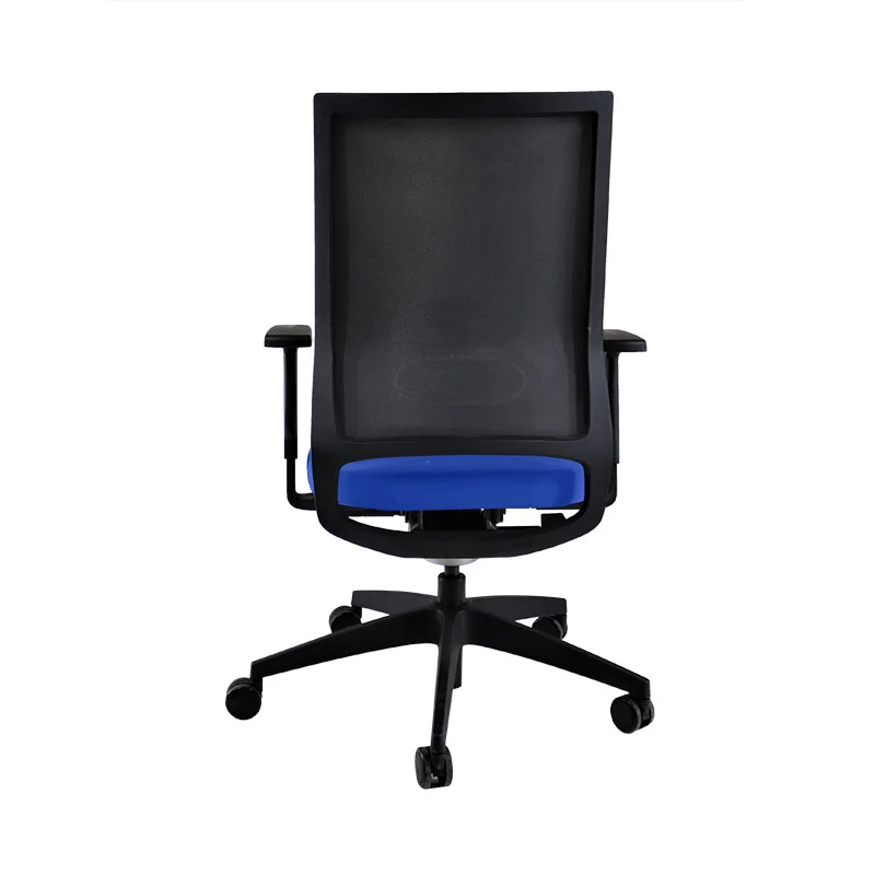 Sedus: Quarterback Task Chair in Blue Fabric with a Black Mesh Back - Refurbished