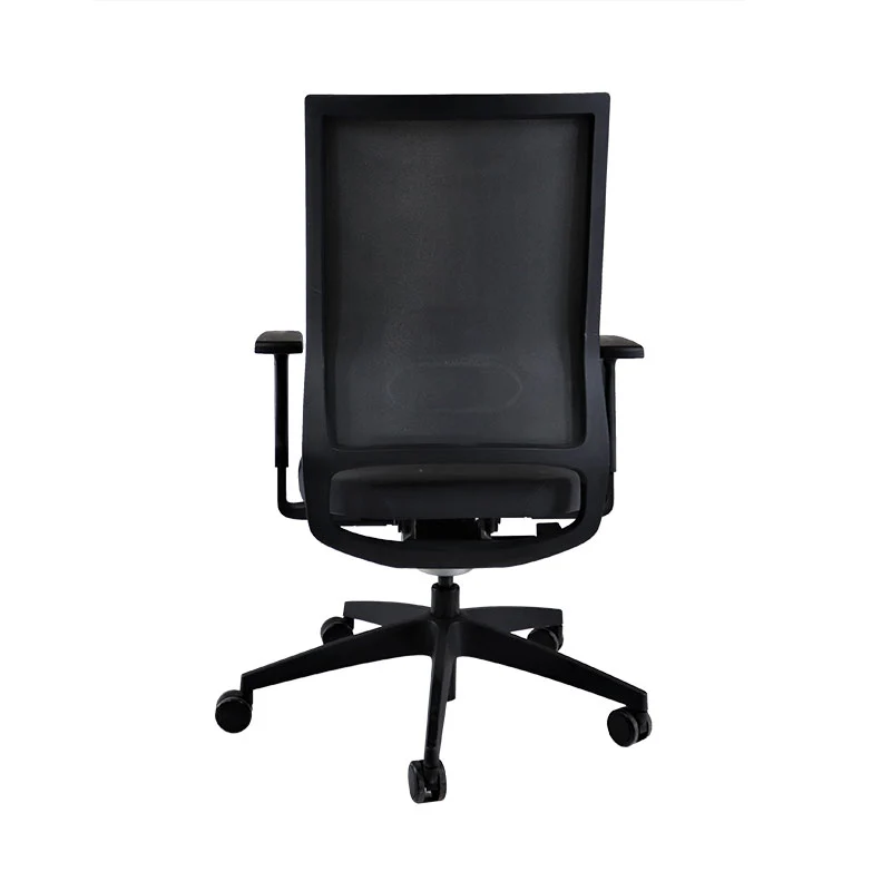 Sedus: Quarterback Task Chair in Black Fabric with a Black Mesh Back - Refurbished