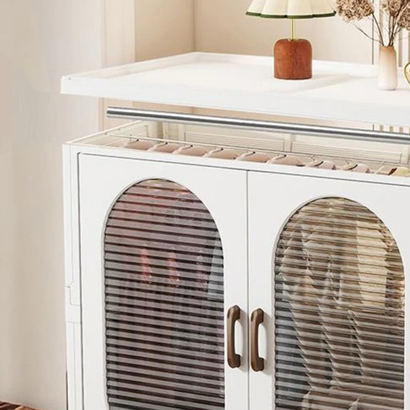 Modern Minimalist PP Rectangular Storage Cabinet Kids' Wardrobe For Bedroom & Living Room
