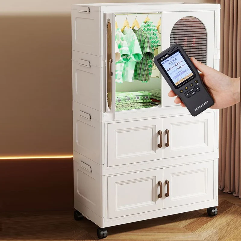 Modern Minimalist PP Rectangular Storage Cabinet Kids' Wardrobe For Bedroom & Living Room