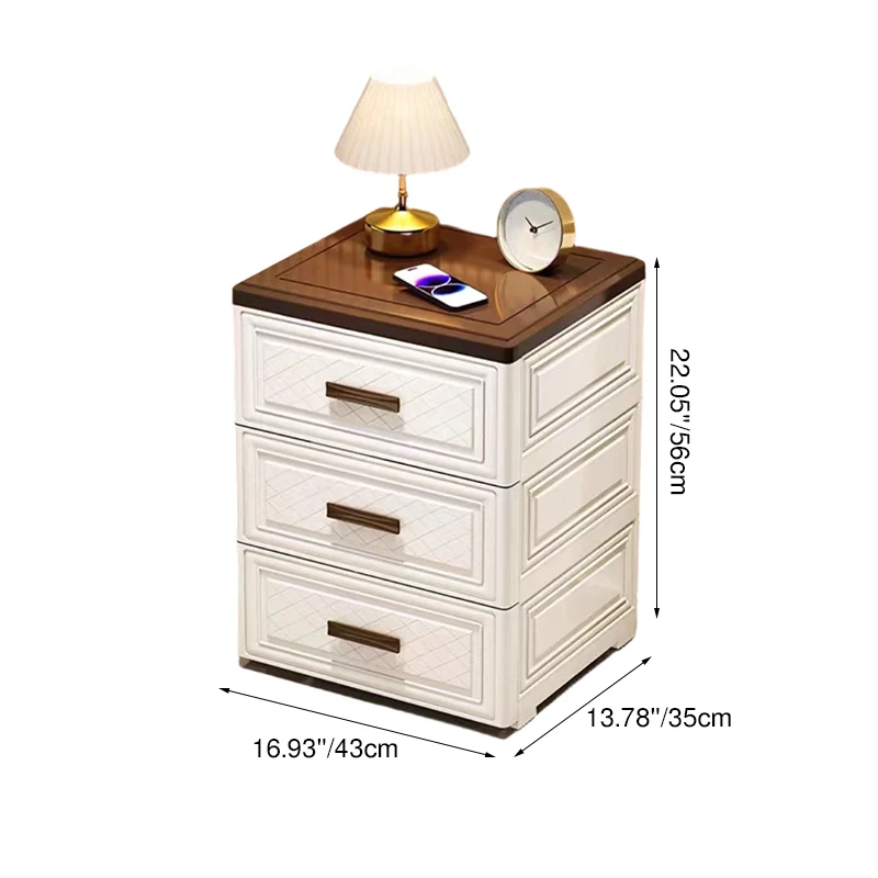 Modern Minimalist PP Rectangular Storage Cabinet 3/4/5/6-Drawer Movable Versatile Organizer For Living Room & Bedroom
