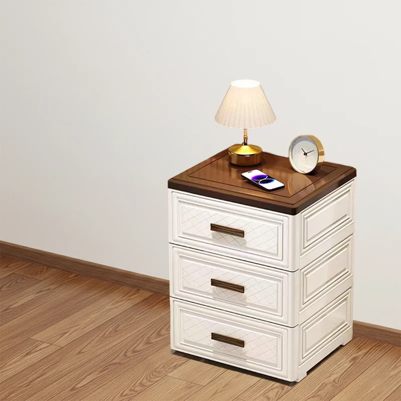 Modern Minimalist PP Rectangular Storage Cabinet 3/4/5/6-Drawer Movable Versatile Organizer For Living Room & Bedroom