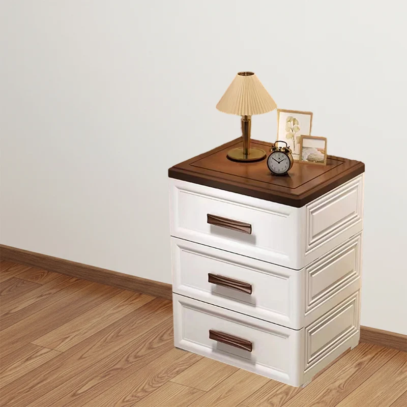 Modern Minimalist PP Rectangular Storage Cabinet 3/4/5/6-Drawer Movable Versatile Organizer For Living Room & Bedroom
