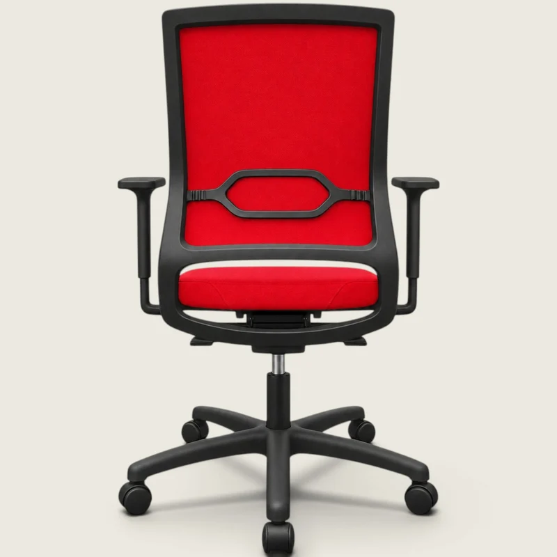 Sedus: Quarterback Task Chair in Red Fabric with a Red Fabric Back - Refurbished