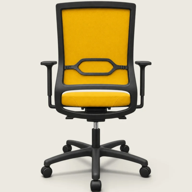 Sedus: Quarterback Task Chair in Yellow Fabric with a Yellow Fabric Back - Refurbished